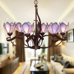 6 Light Chandelier Tiffany...