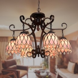 6 Light Chandelier Tiffany...