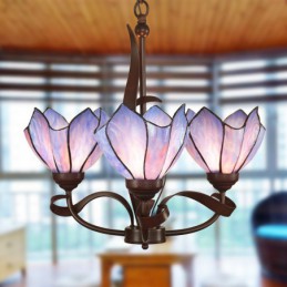 3 Light Chandelier Tiffany...